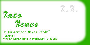 kato nemes business card